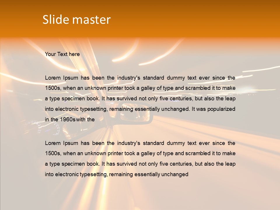 Transportation Road Drive PowerPoint Template