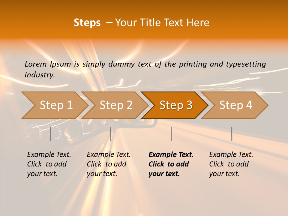Transportation Road Drive PowerPoint Template