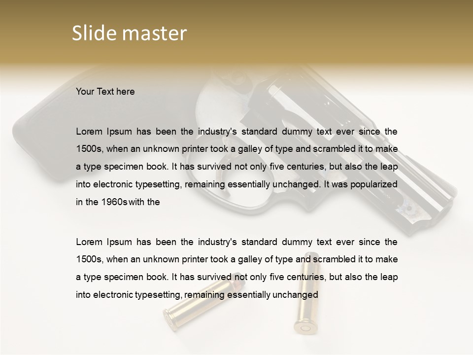 Ammunition Gun Control Home Protection PowerPoint Template