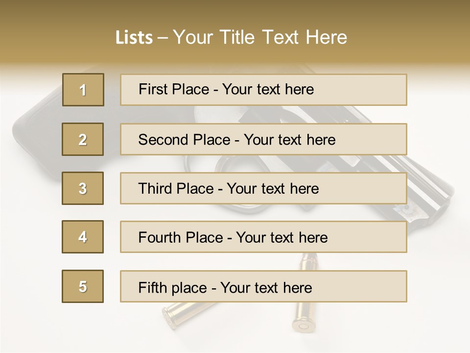 Ammunition Gun Control Home Protection PowerPoint Template