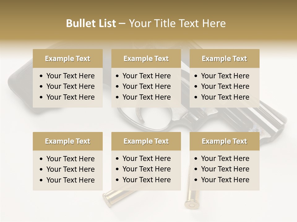 Ammunition Gun Control Home Protection PowerPoint Template