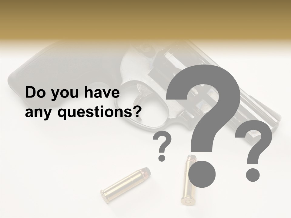 Ammunition Gun Control Home Protection PowerPoint Template