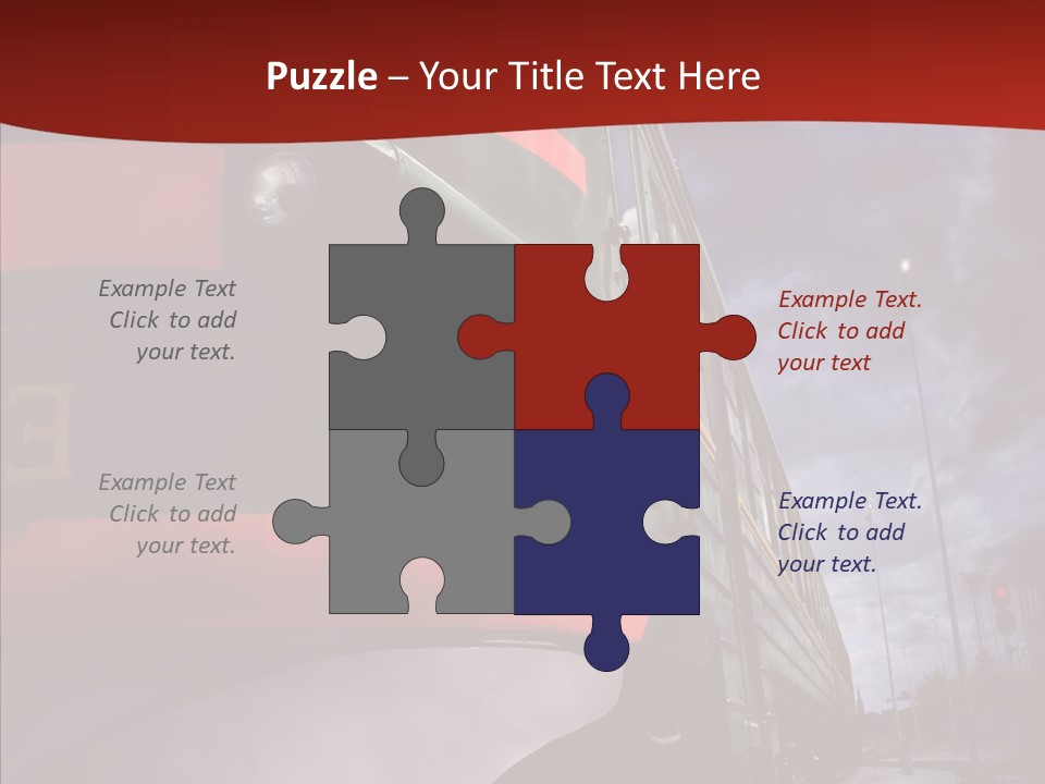 Direction Travel Engine PowerPoint Template