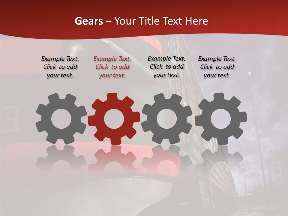 Direction Travel Engine PowerPoint Template