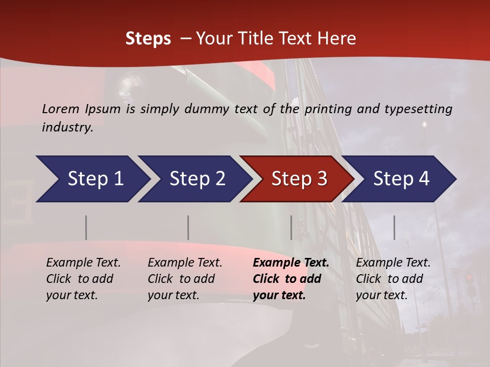 Direction Travel Engine PowerPoint Template