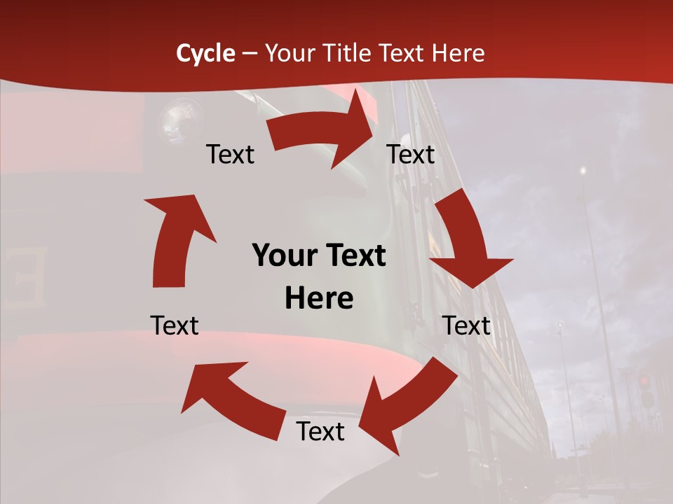 Direction Travel Engine PowerPoint Template