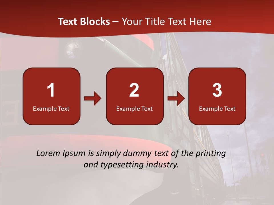 Direction Travel Engine PowerPoint Template