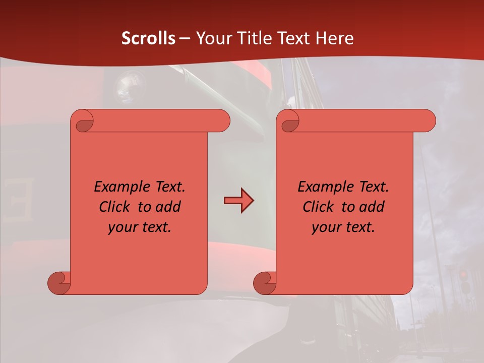 Direction Travel Engine PowerPoint Template