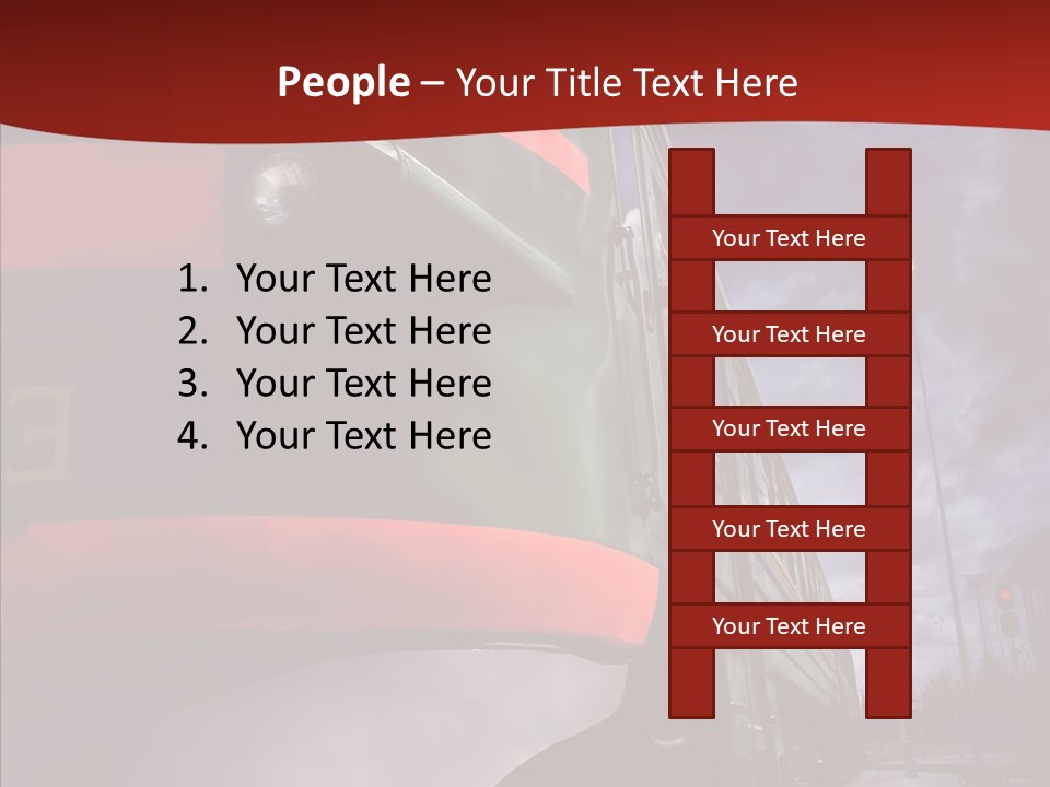 Direction Travel Engine PowerPoint Template