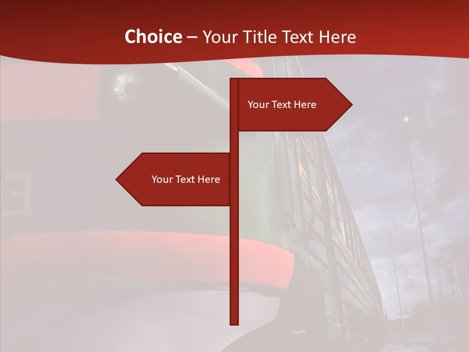 Direction Travel Engine PowerPoint Template