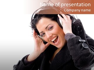 Female Woman Music PowerPoint Template