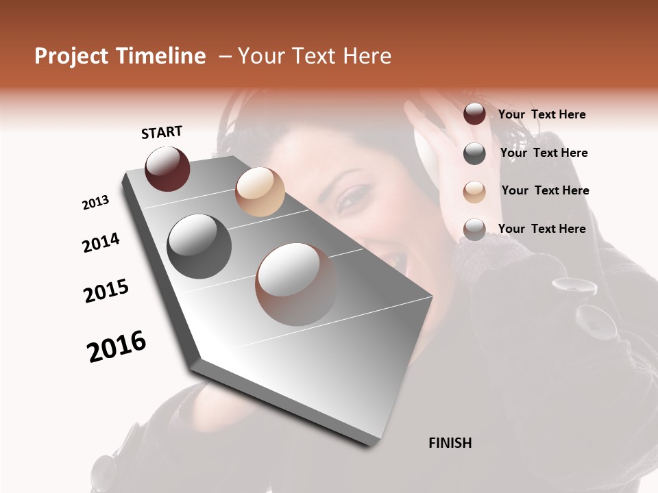 Female Woman Music PowerPoint Template