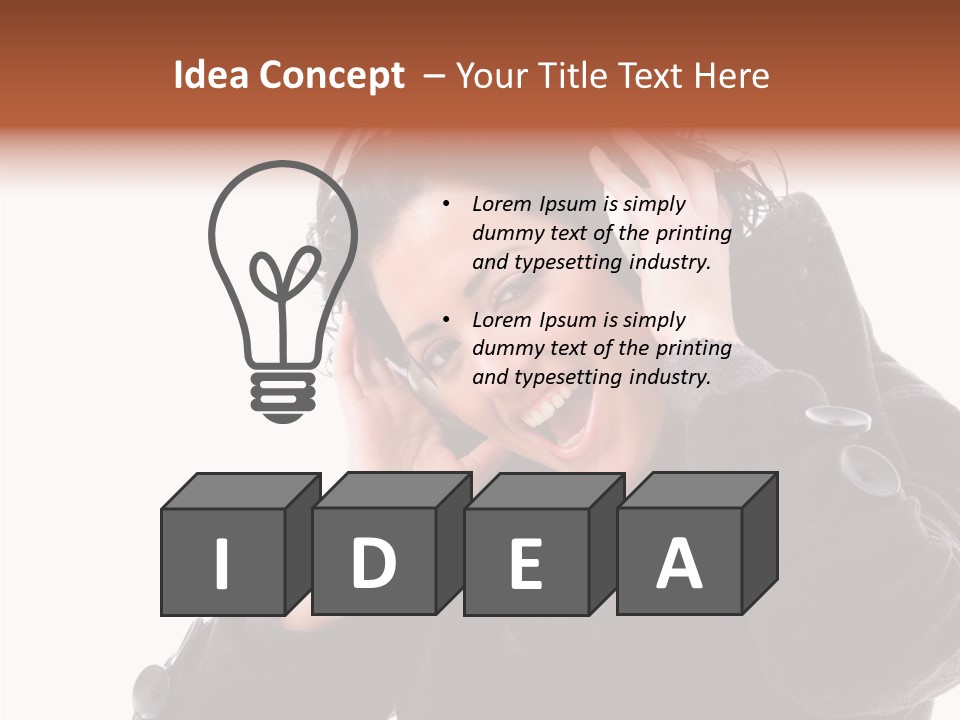 Female Woman Music PowerPoint Template