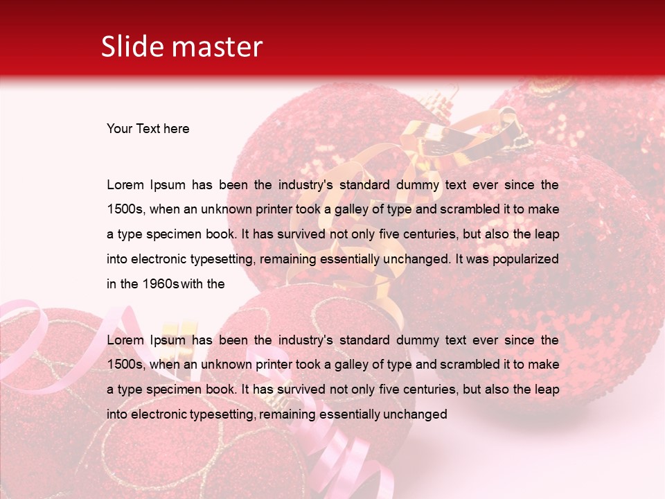 Holiday Ornament White PowerPoint Template