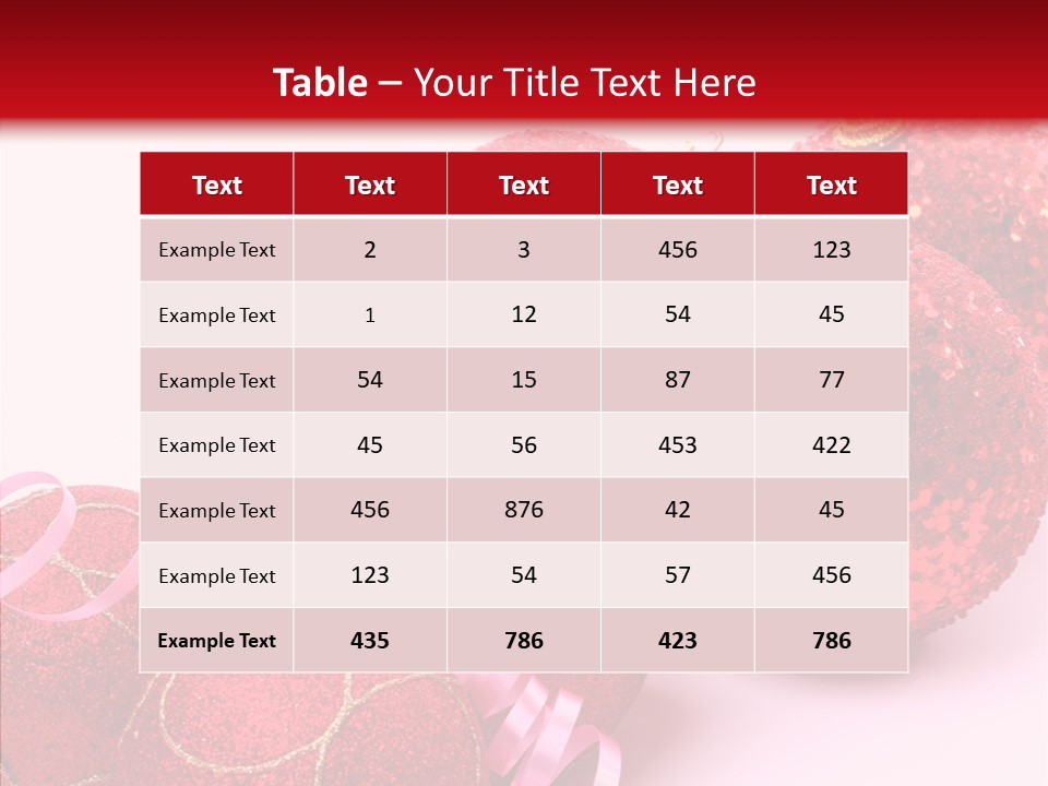 Holiday Ornament White PowerPoint Template