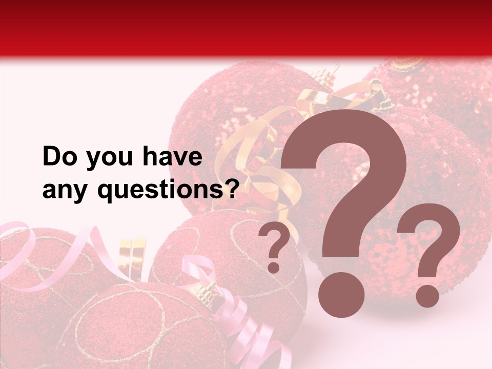 Holiday Ornament White PowerPoint Template