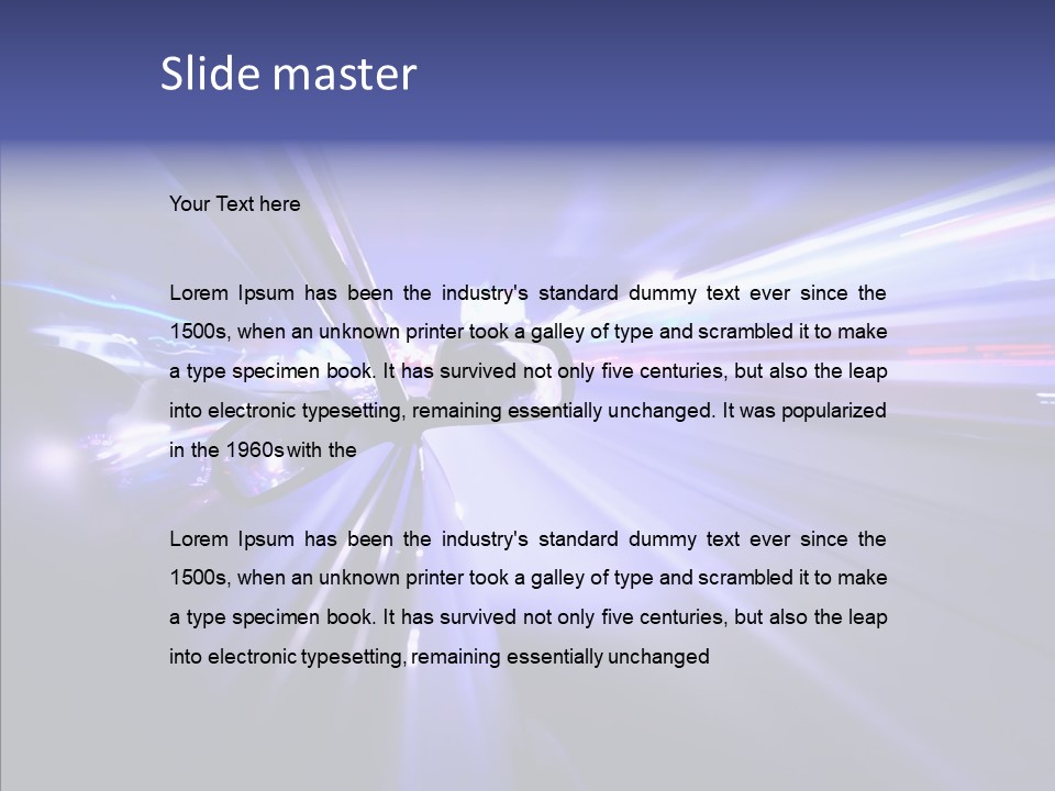 Driveway Outside Blue PowerPoint Template