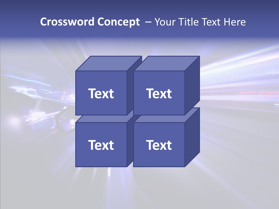 Driveway Outside Blue PowerPoint Template