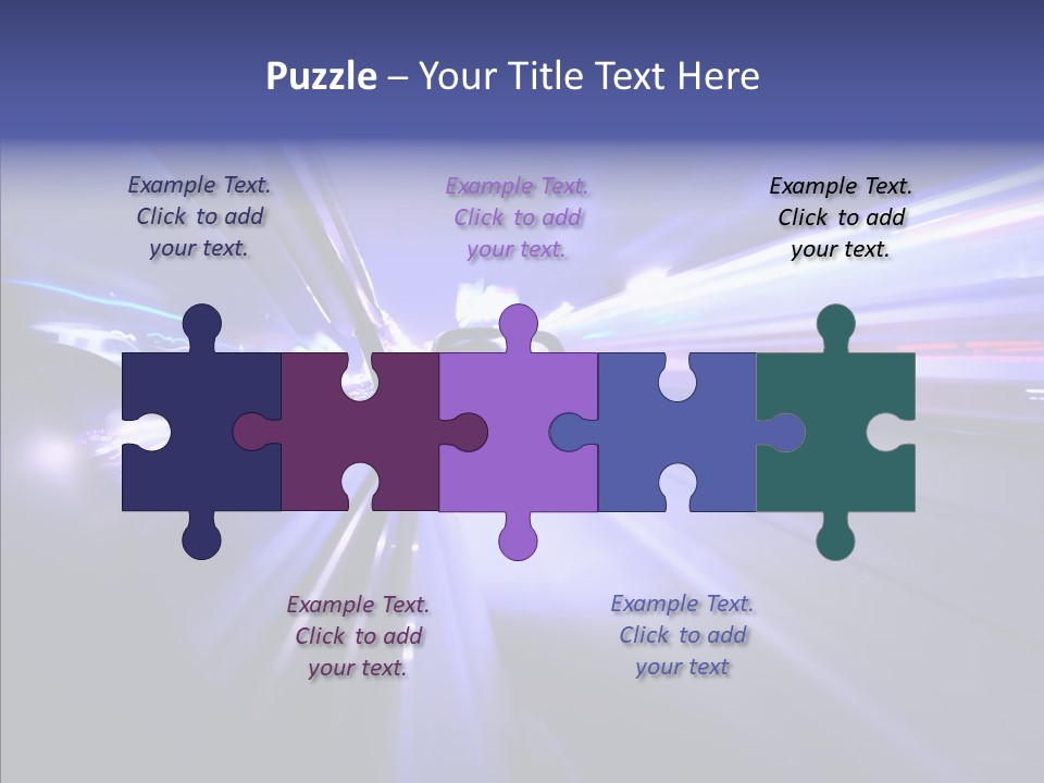 Driveway Outside Blue PowerPoint Template