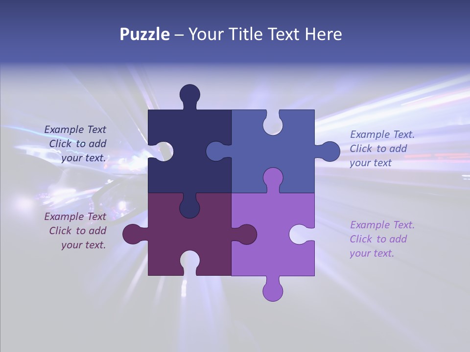 Driveway Outside Blue PowerPoint Template