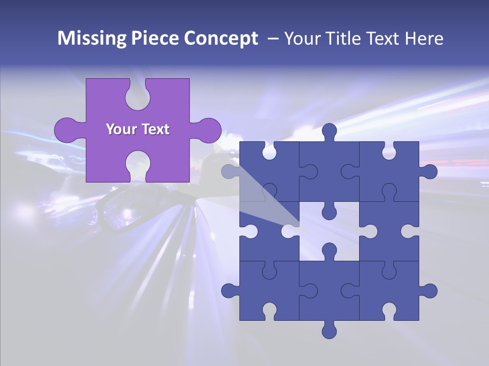 Driveway Outside Blue PowerPoint Template