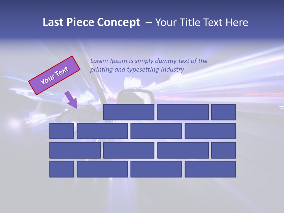 Driveway Outside Blue PowerPoint Template