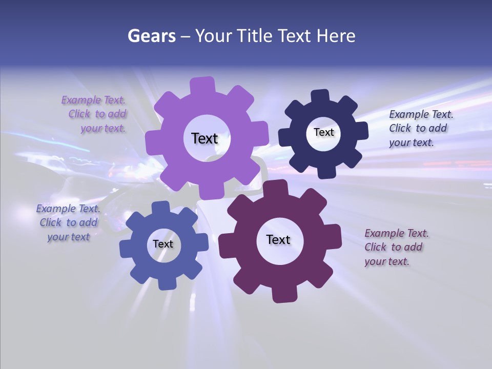 Driveway Outside Blue PowerPoint Template