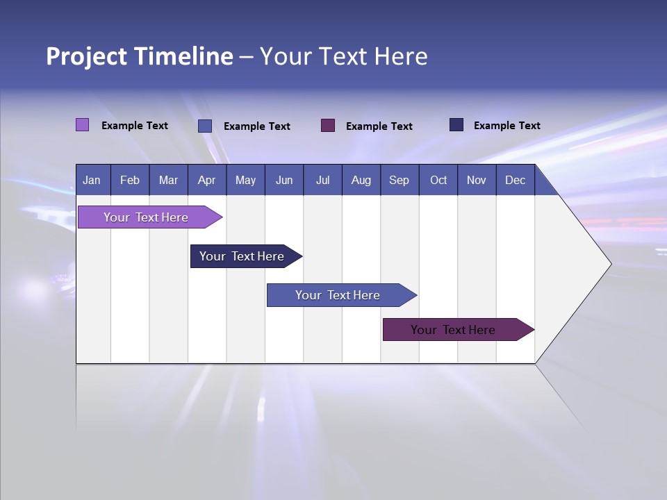 Driveway Outside Blue PowerPoint Template