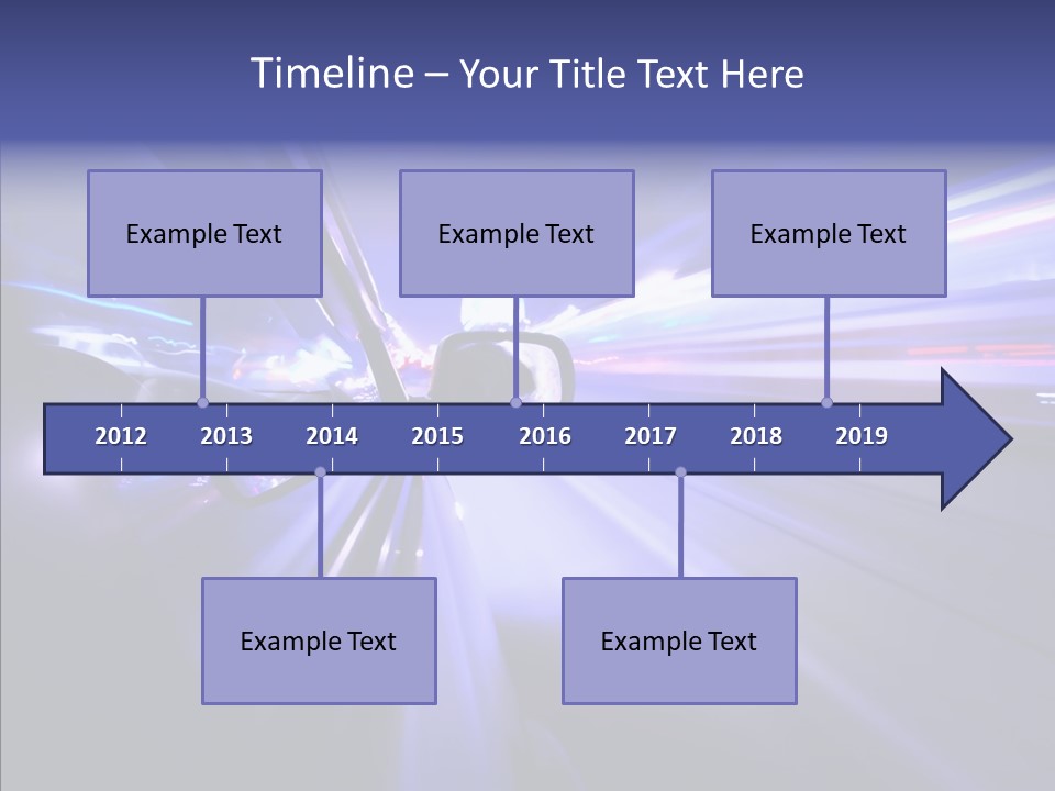 Driveway Outside Blue PowerPoint Template