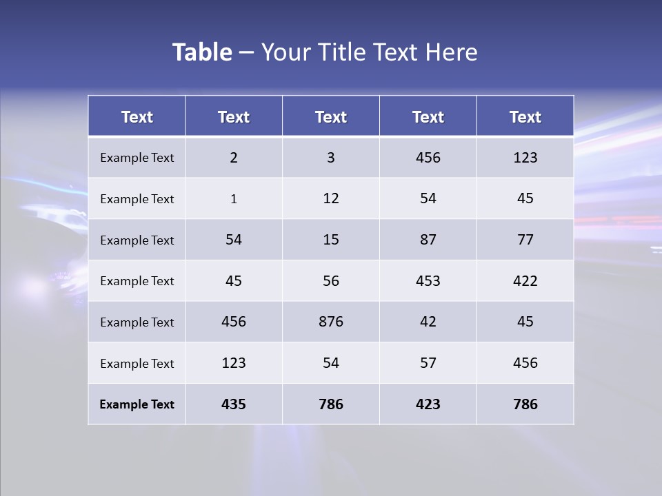 Driveway Outside Blue PowerPoint Template