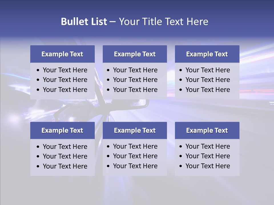 Driveway Outside Blue PowerPoint Template