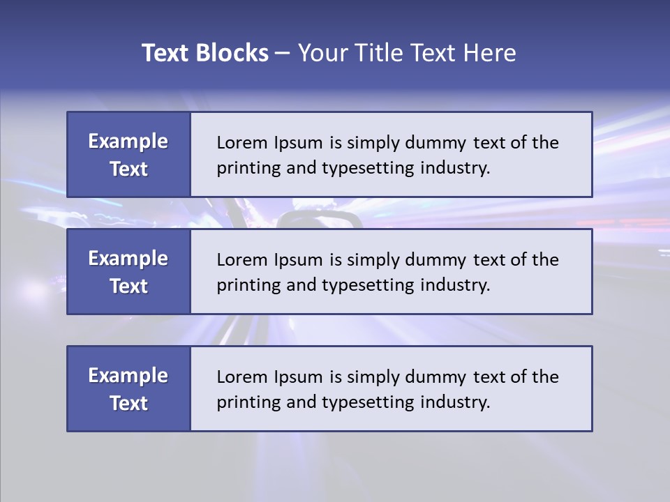 Driveway Outside Blue PowerPoint Template