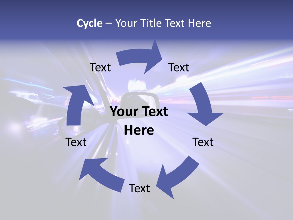 Driveway Outside Blue PowerPoint Template