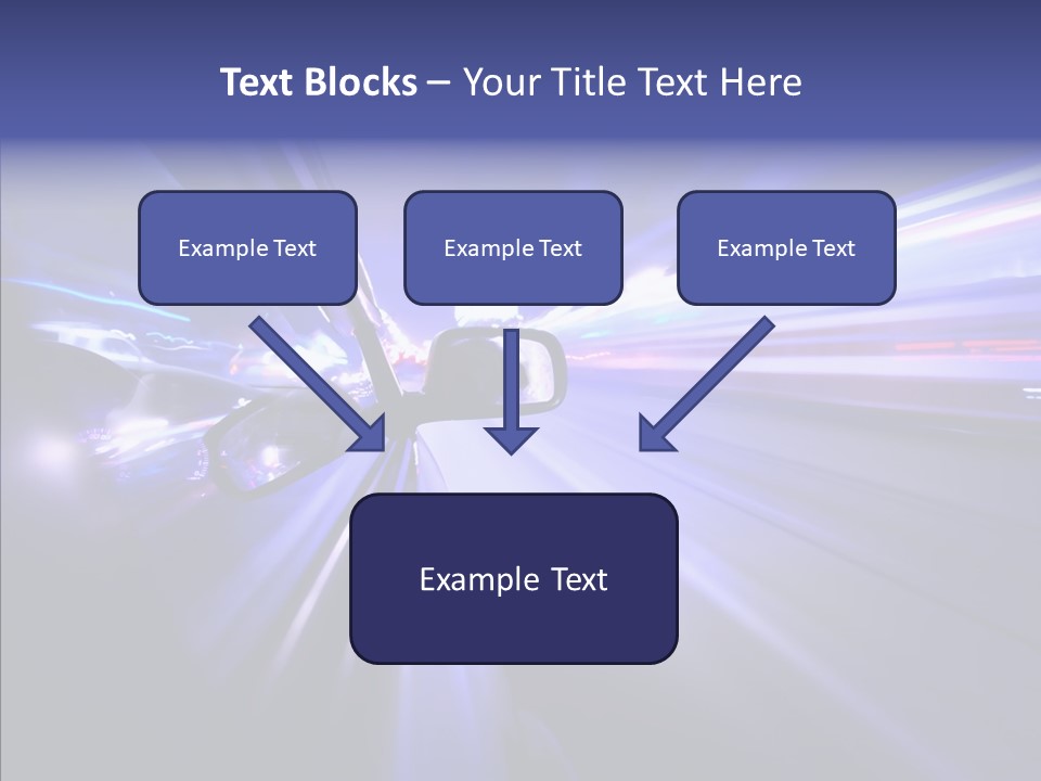 Driveway Outside Blue PowerPoint Template