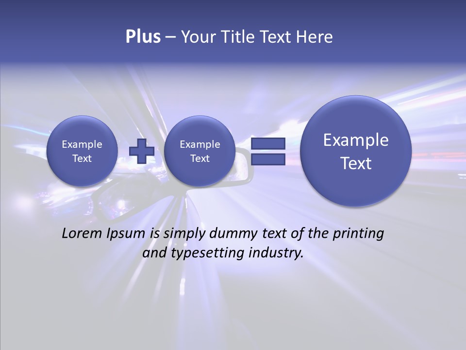 Driveway Outside Blue PowerPoint Template
