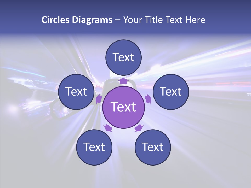 Driveway Outside Blue PowerPoint Template