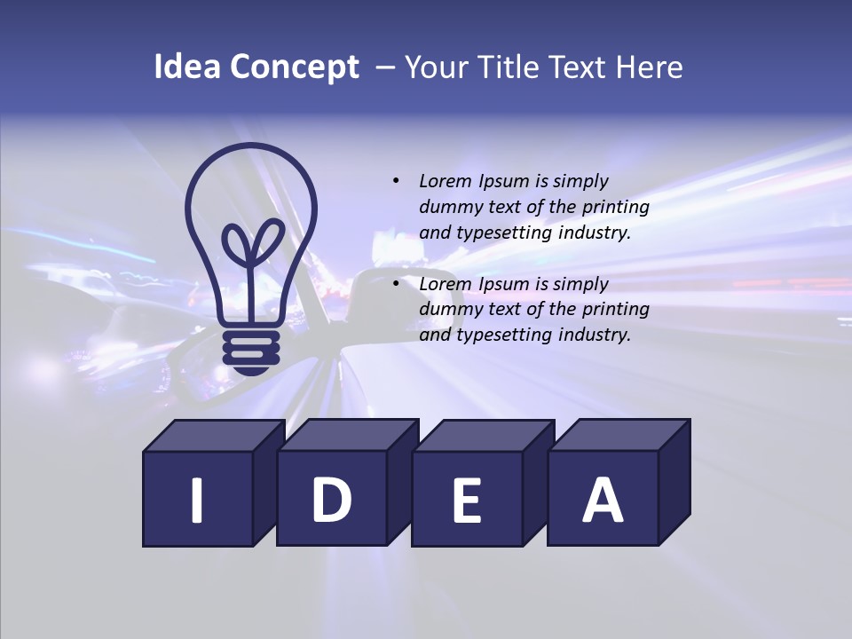 Driveway Outside Blue PowerPoint Template