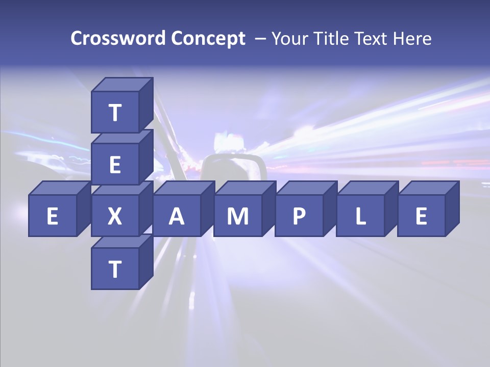 Driveway Outside Blue PowerPoint Template