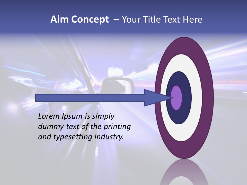 Driveway Outside Blue PowerPoint Template