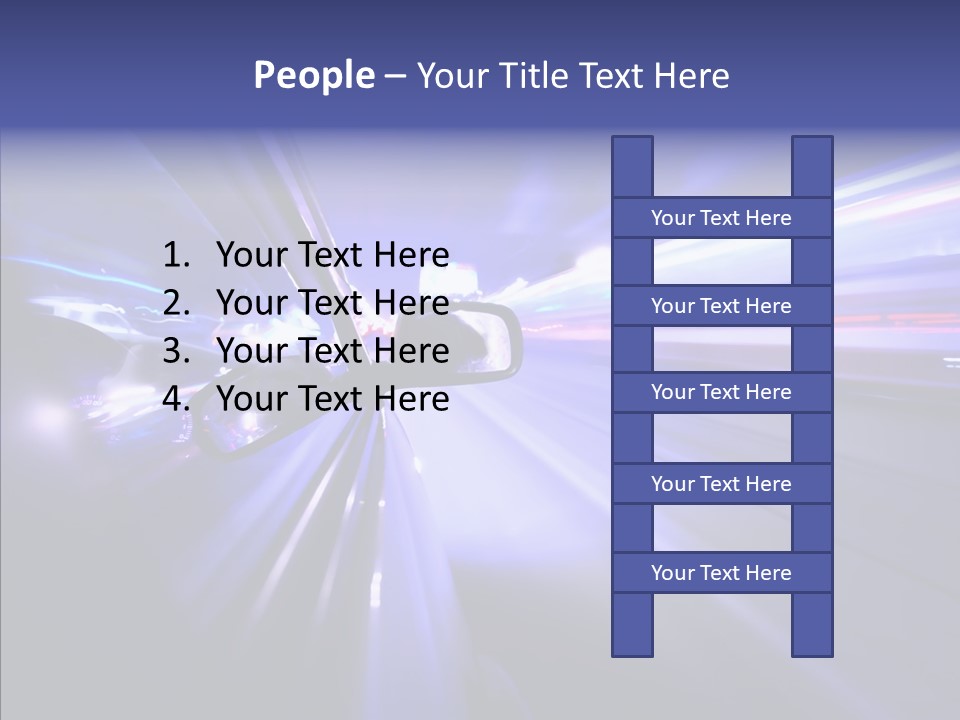 Driveway Outside Blue PowerPoint Template