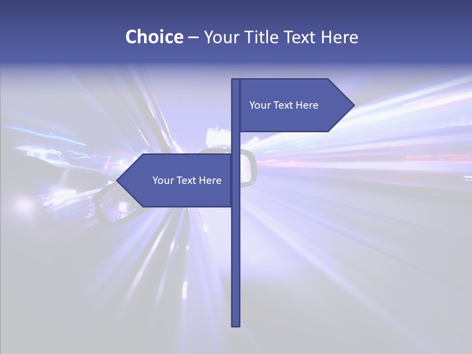 Driveway Outside Blue PowerPoint Template