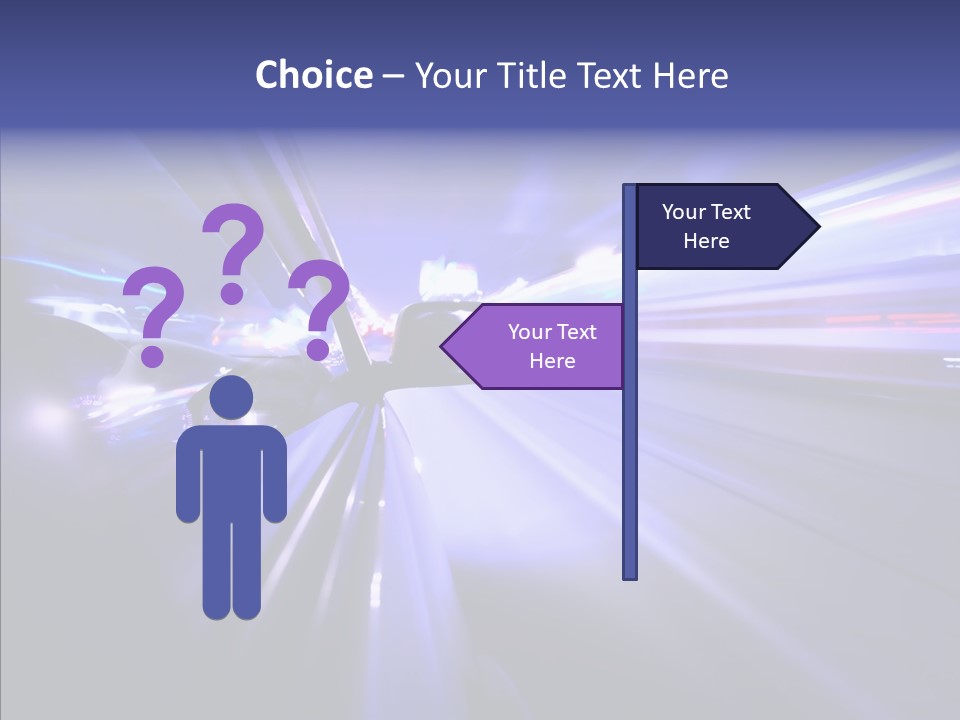Driveway Outside Blue PowerPoint Template