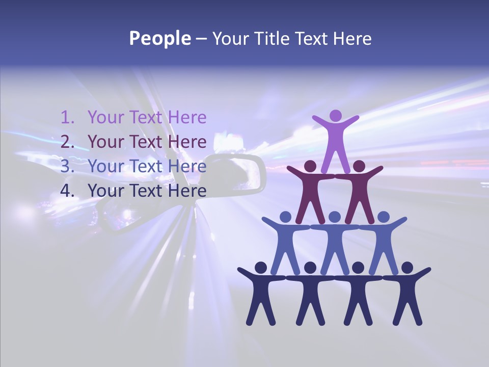 Driveway Outside Blue PowerPoint Template