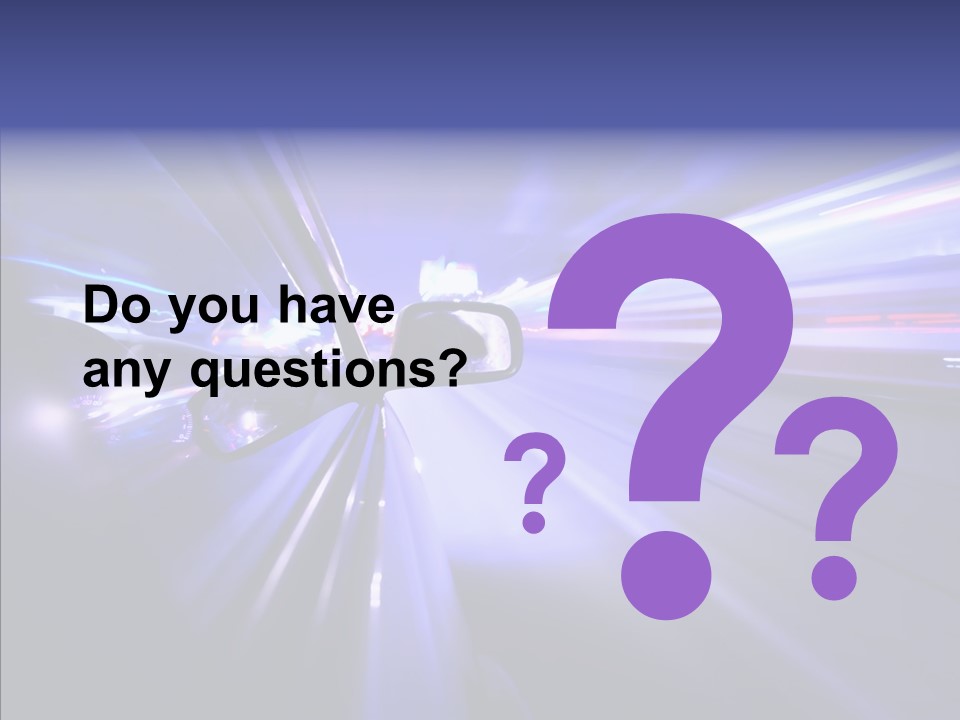 Driveway Outside Blue PowerPoint Template