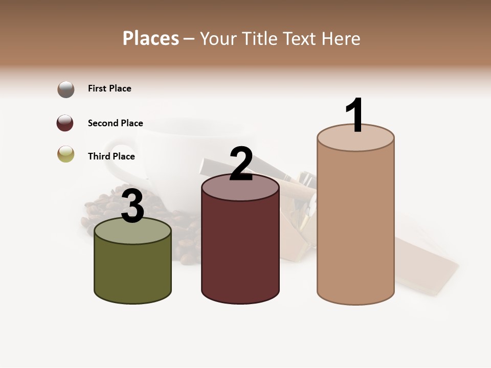 White Mug Symbol PowerPoint Template