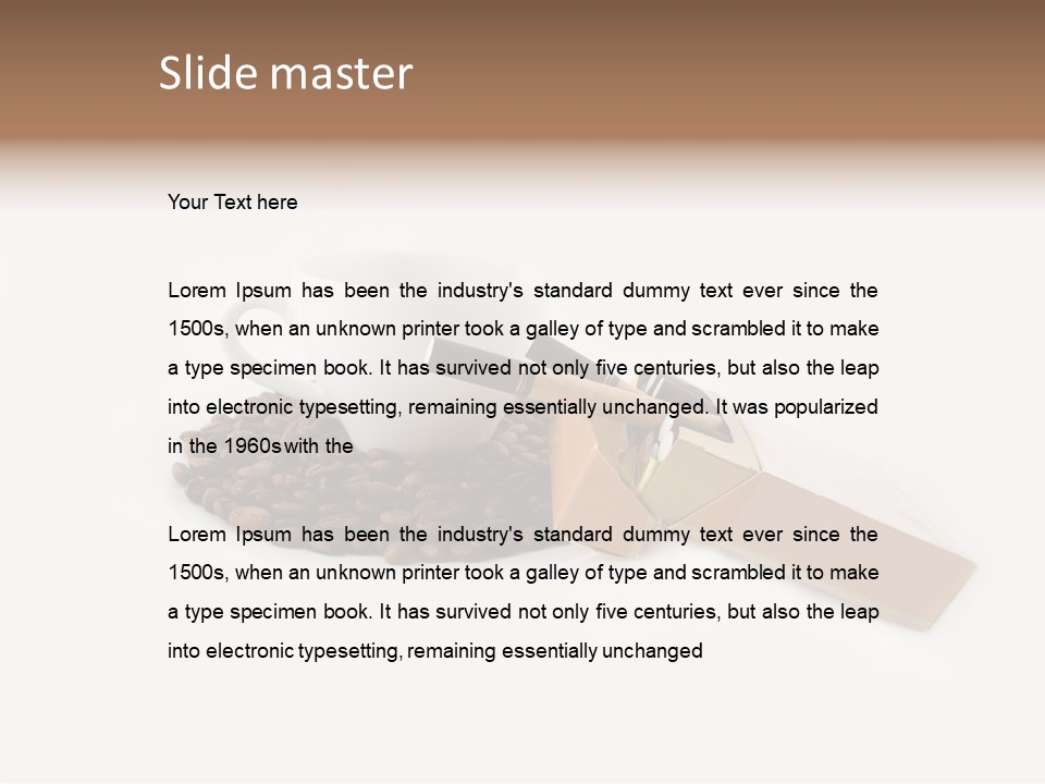 White Mug Symbol PowerPoint Template