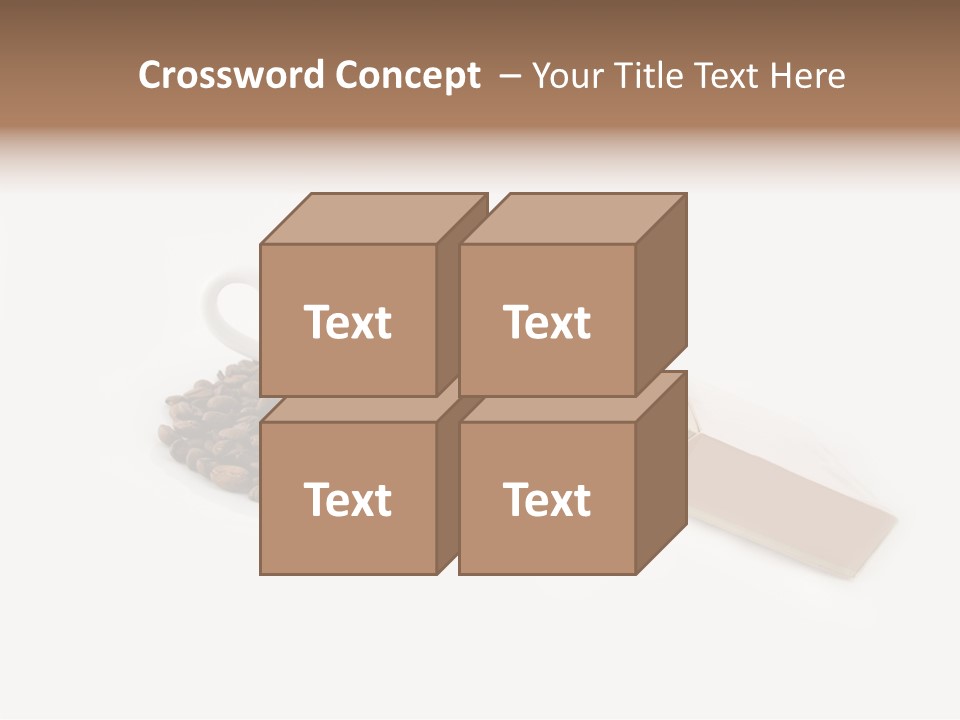 White Mug Symbol PowerPoint Template