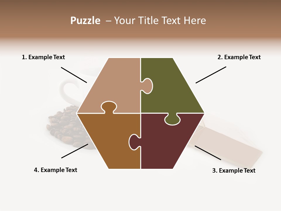 White Mug Symbol PowerPoint Template