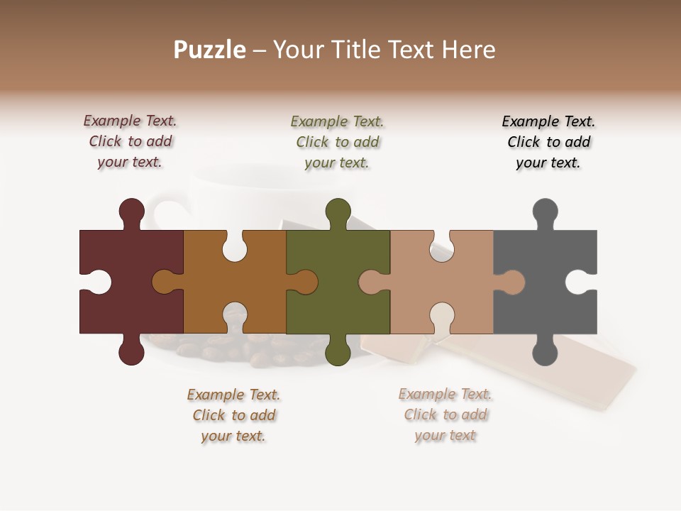 White Mug Symbol PowerPoint Template