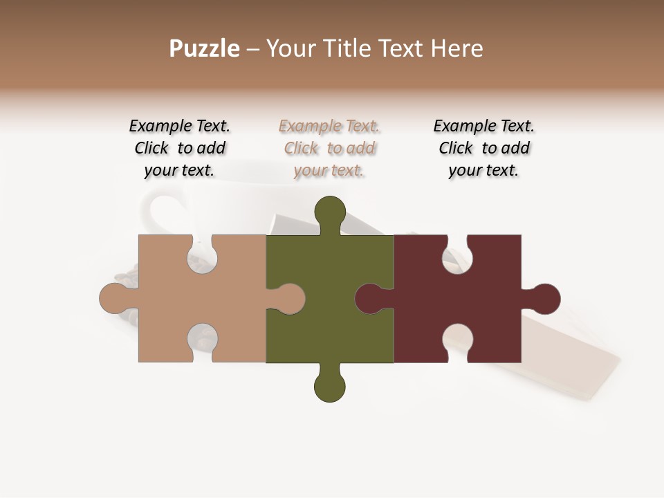 White Mug Symbol PowerPoint Template